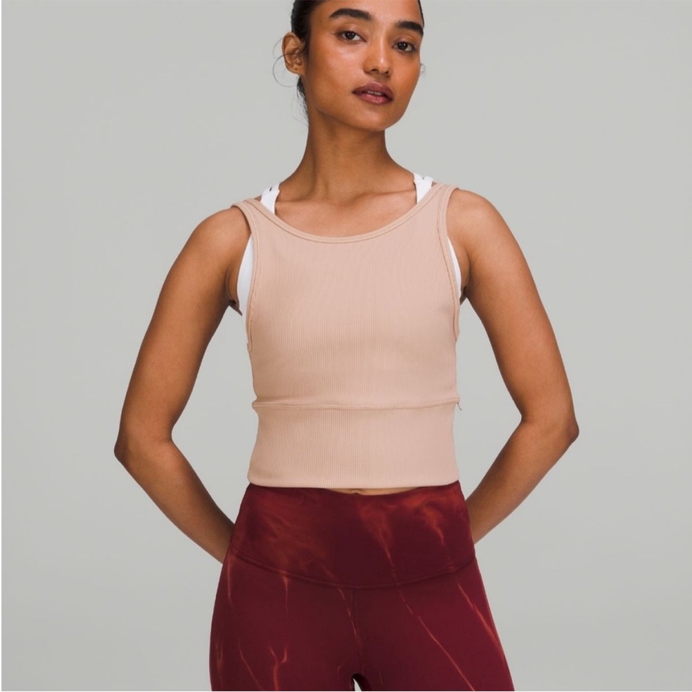 Lululemon Power Pivot Ribbed Tank - Mauve, 6